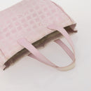 CHANEL New Travel Line Tote Bag Nylon 2 Set Black Pink CC Auth fm5434-13