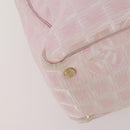 CHANEL New Travel Line Tote Bag Nylon 2 Set Black Pink CC Auth fm5434-16