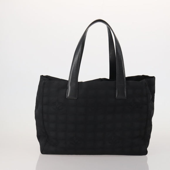 CHANEL New Travel Line Tote Bag Nylon 2 Set Black Pink CC Auth fm5434