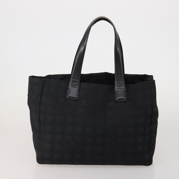 CHANEL New Travel Line Tote Bag Nylon 2 Set Black Pink CC Auth fm5434