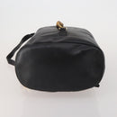 GUCCI Bamboo Backpack Leather Black Gold 003 2855 0043 Auth fm5435-5