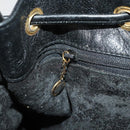 GUCCI Bamboo Backpack Leather Black Gold 003 2855 0043 Auth fm5435-21
