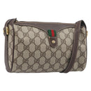 GUCCI GG Supreme Web Sherry Line Bag PVC Beige Gold 89 02 018 Auth fm5436-1