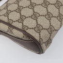GUCCI GG Supreme Web Sherry Line Bag PVC Beige Gold 89 02 018 Auth fm5436-16