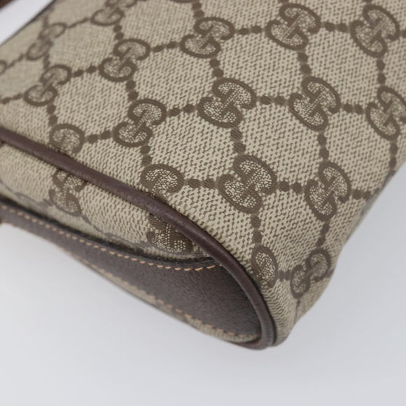 GUCCI GG Supreme Web Sherry Line Bag PVC Beige Gold 89 02 018 Auth fm5436