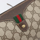 GUCCI GG Supreme Web Sherry Line Bag PVC Beige Gold 89 02 018 Auth fm5436-17