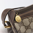 GUCCI GG Supreme Web Sherry Line Bag PVC Beige Gold 89 02 018 Auth fm5436-10
