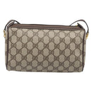 GUCCI GG Supreme Web Sherry Line Bag PVC Beige Gold 89 02 018 Auth fm5436-2