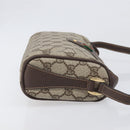 GUCCI GG Supreme Web Sherry Line Bag PVC Beige Gold 89 02 018 Auth fm5436-3