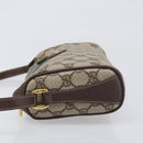 GUCCI GG Supreme Web Sherry Line Bag PVC Beige Gold 89 02 018 Auth fm5436-4