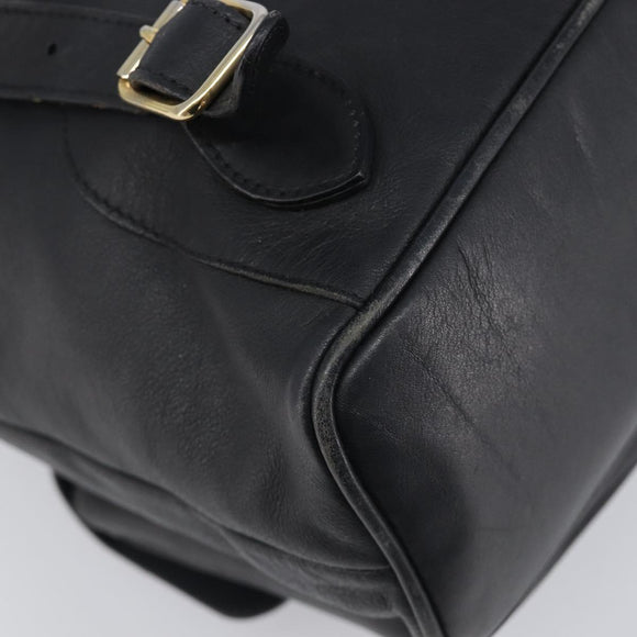 GUCCI Bamboo Backpack Leather Black Gold 003 2058 0016 Auth fm5437