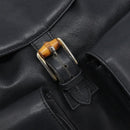 GUCCI Bamboo Backpack Leather Black Gold 003 2058 0016 Auth fm5437-19