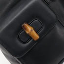 GUCCI Bamboo Backpack Leather Black Gold 003 2058 0016 Auth fm5437-20