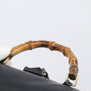GUCCI Bamboo Backpack Leather Black Gold 003 2058 0016 Auth fm5437-14