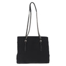 PRADA Chain Shoulder Bag Nylon Black Silver Auth fm5438-2