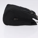 PRADA Chain Shoulder Bag Nylon Black Silver Auth fm5438-3