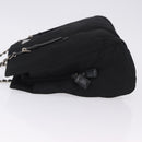 PRADA Chain Shoulder Bag Nylon Black Silver Auth fm5438-4