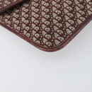 Christian Dior Trotter Canvas Chain Shoulder Bag Red Gold Auth fm5440-16
