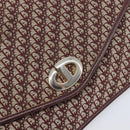 Christian Dior Trotter Canvas Chain Shoulder Bag Red Gold Auth fm5440-19