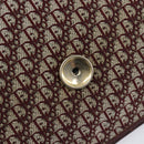 Christian Dior Trotter Canvas Chain Shoulder Bag Red Gold Auth fm5440-20
