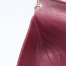 Christian Dior Trotter Canvas Chain Shoulder Bag Red Gold Auth fm5440-22