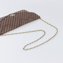 Christian Dior Trotter Canvas Chain Shoulder Bag Red Gold Auth fm5440-8