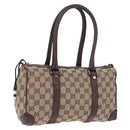 GUCCI GG Canvas Hand Bag Beige Silver 30458 Auth fm5441-1