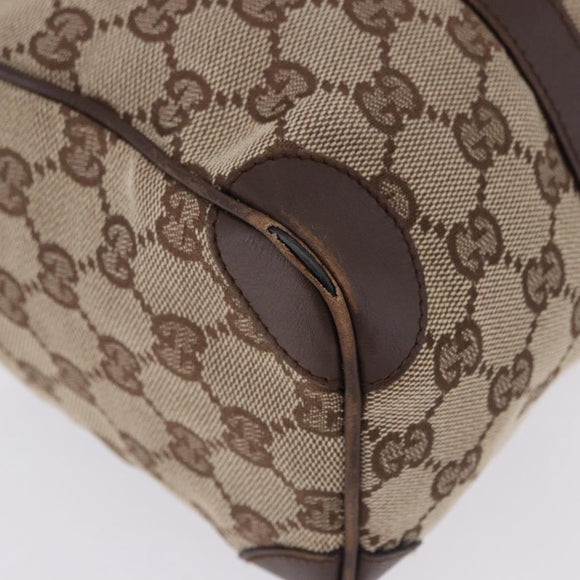 GUCCI GG Canvas Hand Bag Beige Silver 30458 Auth fm5441