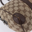 GUCCI GG Canvas Hand Bag Beige Silver 30458 Auth fm5441-13