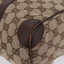 GUCCI GG Canvas Hand Bag Beige Silver 30458 Auth fm5441-14