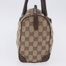 GUCCI GG Canvas Hand Bag Beige Silver 30458 Auth fm5441-4