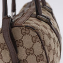 GUCCI GG Canvas Hand Bag Beige Silver 30458 Auth fm5441-6
