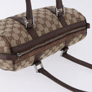 GUCCI GG Canvas Hand Bag Beige Silver 30458 Auth fm5441-7