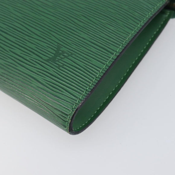 LOUIS VUITTON Epi Pochette Accessoires Pouch Green M52984 LV Auth fm5443