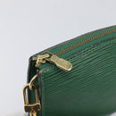 LOUIS VUITTON Epi Pochette Accessoires Pouch Green M52984 LV Auth fm5443-9