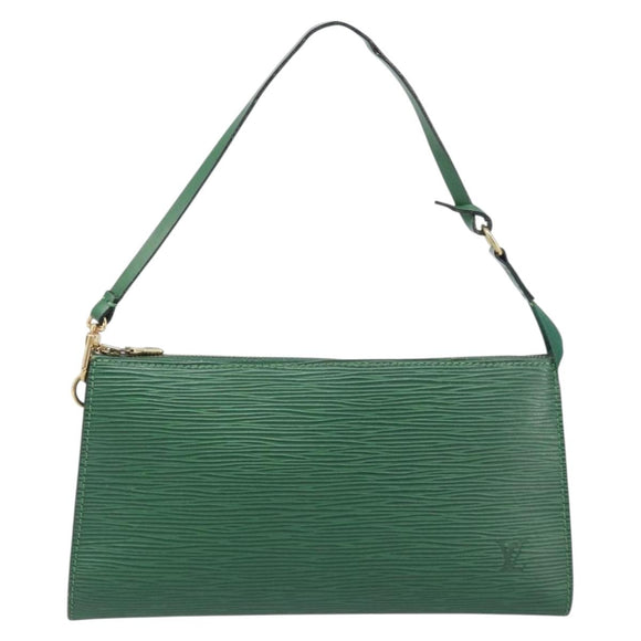 LOUIS VUITTON Epi Pochette Accessoires Pouch Green M52984 LV Auth fm5443
