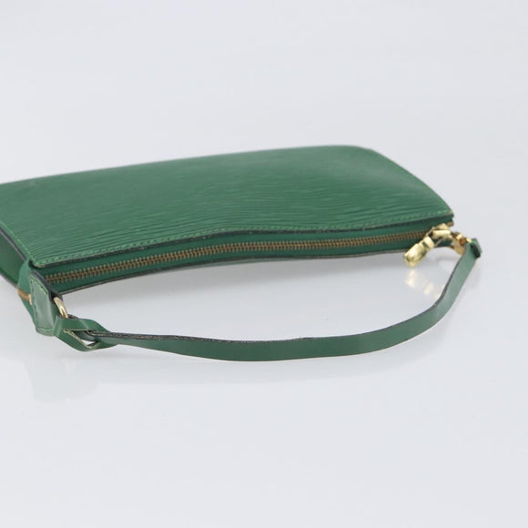 LOUIS VUITTON Epi Pochette Accessoires Pouch Green M52984 LV Auth fm5443