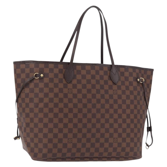 LOUIS VUITTON Damier Ebene Neverfull GM Tote Bag N51106 LV Auth fm5448V