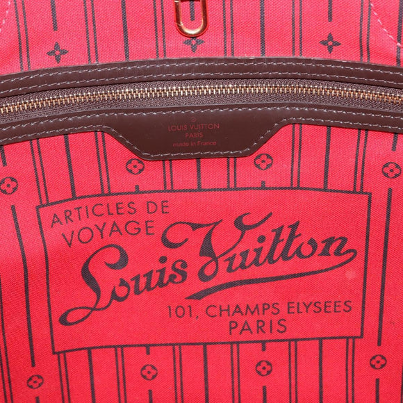 LOUIS VUITTON Damier Ebene Neverfull GM Tote Bag N51106 LV Auth fm5448V