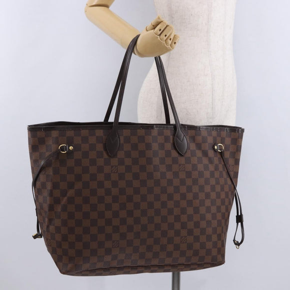 LOUIS VUITTON Damier Ebene Neverfull GM Tote Bag N51106 LV Auth fm5448V