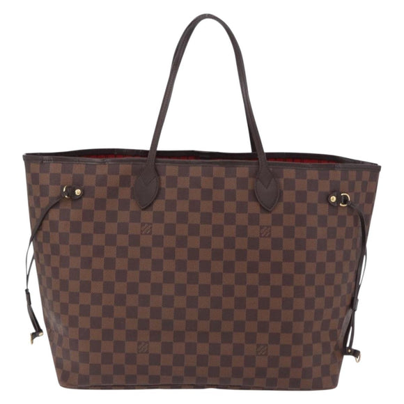LOUIS VUITTON Damier Ebene Neverfull GM Tote Bag N51106 LV Auth fm5448V