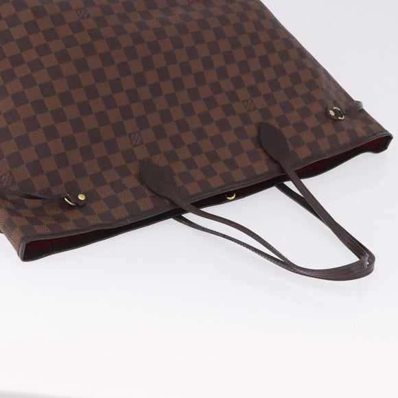 LOUIS VUITTON Damier Ebene Neverfull GM Tote Bag N51106 LV Auth fm5448V