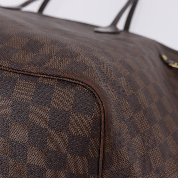 LOUIS VUITTON Damier Ebene Neverfull GM Tote Bag N51106 LV Auth fm5449