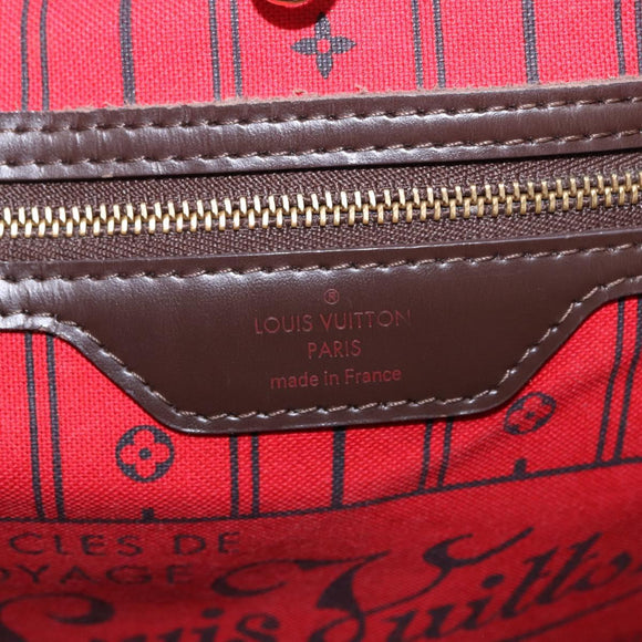 LOUIS VUITTON Damier Ebene Neverfull GM Tote Bag N51106 LV Auth fm5449