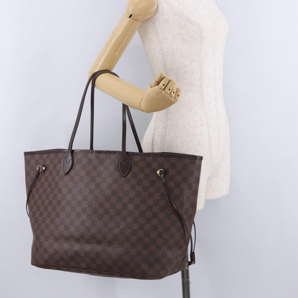LOUIS VUITTON Damier Ebene Neverfull GM Tote Bag N51106 LV Auth fm5449