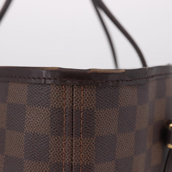 LOUIS VUITTON Damier Ebene Neverfull GM Tote Bag N51106 LV Auth fm5449