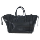 CELINE Luggage Phantom Hand Bag Leather Black Gold Auth fm5451M-3