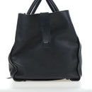CELINE Luggage Phantom Hand Bag Leather Black Gold Auth fm5451M-4