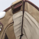 PRADA Jacquard Shoulder Bag Canvas Silver Beige Auth fm5453-16