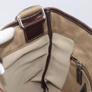 PRADA Jacquard Shoulder Bag Canvas Silver Beige Auth fm5453-17